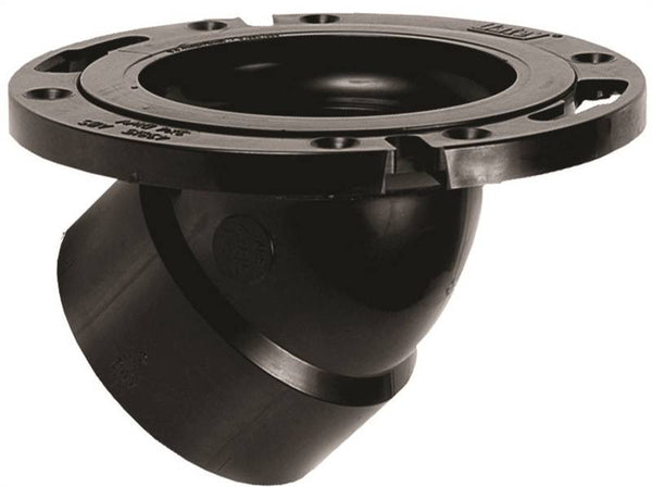 Oatey 43815 Closet Flange, 3, 4 in Connection, ABS, Black, For: 3 in, 4 in Pipes