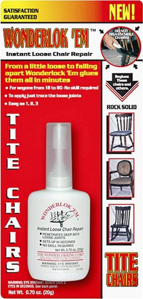 Wonderlok'em W2081 Tite Chair Glue, 20 g Bottle