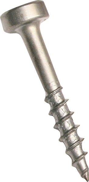 Kreg SPS-C1 - 100 Pocket-Hole Screw, #7 Thread, 1 in L, Coarse Thread, Pan Head, Square Drive, Steel, Zinc, 100 PK