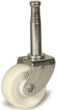 DH CASTERS C-R125S1Z Swivel Caster, 1-1/4 in Dia Wheel, 9/16 in W Wheel, Plastic Wheel, 45 lb