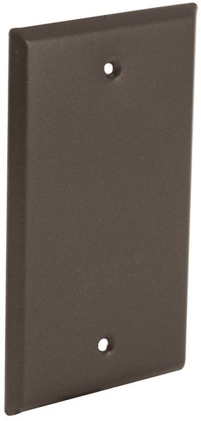 HUBBELL 5173-2 Cover, 4-17/32 in L, 2-25/32 in W, Metal, Bronze, Powder-Coated