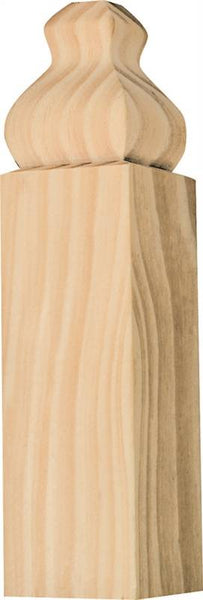 Waddell OBTB52 Trim Block Moulding, 6-1/2 in L, 1-1/8 in W, 1-1/8 in Thick, Pine Wood