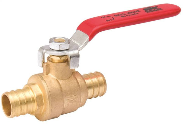 B & K 107-344NL Ball Valve, 3/4 in Connection, PEX x PEX, 600/160 psi Pressure, Brass Body