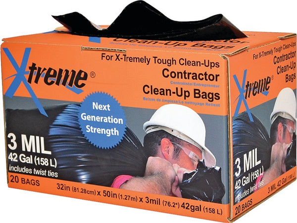 Xtreme INV-50-20CB-I Contractor Clean-Up Bag, 42 gal Capacity
