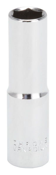 Vulcan MT6500722 Drive Socket, 11 mm Socket, 3/8 in Drive, 6-Point, Chrome Vanadium Steel, Chrome