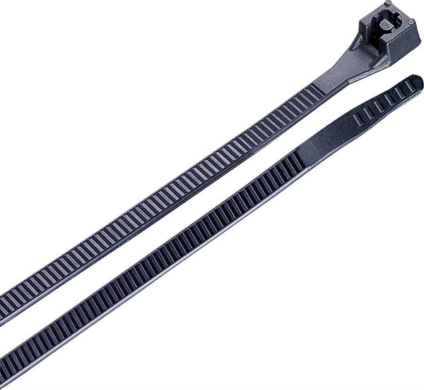 GB 46-315UVB Cable Tie, Double-Lock Locking, 6/6 Nylon, Black