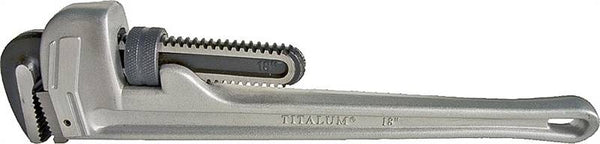 SUPERIOR TOOL 04818 Pipe Wrench, 2-1/2 in Jaw, 18 in L, Straight Jaw, Aluminum, Epoxy-Coated