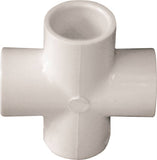 LASCO 420005BC Pipe Cross, 1/2 in, Slip, PVC, White, SCH 40 Schedule