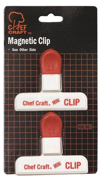 CHEF CRAFT 20858 Magnetic Mini Clip, 3 in W, Red/White