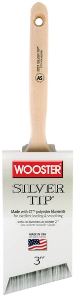 WOOSTER 5221-3 Paint Brush, 3 in W, 2-15/16 in L Bristle, Polyester Bristle, Sash Handle