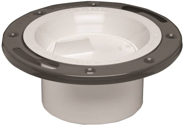Oatey 43515 Floor Closet Flange, 3, 4 in Connection, PVC, For: 3 in, 4 in Pipes