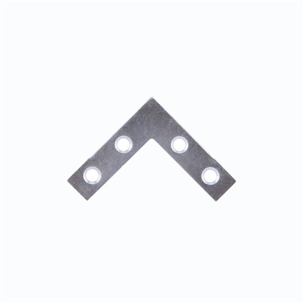 Prosource FC-Z015-C4PS Corner Brace, 1-1/2 in L, 1-1/2 in W, 3/8 in H, Steel, Zinc-Plated, 1.6 mm Thick Material