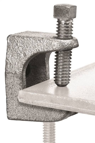 SuperStrut Z502-10 Beam Clamp, Iron, Silver, Electro-Plated