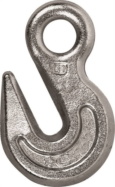 Campbell T9001424 Eye Grab Hook, 1/4 in, 2600 lb Working Load, 43 Grade, Steel, Zinc