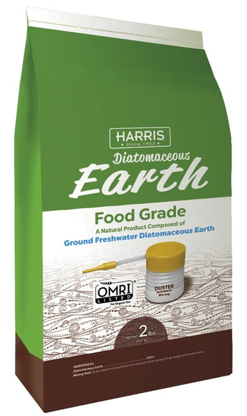 HARRIS DE-FG2P Diatomaceous Earth with Powder Duster, Powder, 2 lb Bag