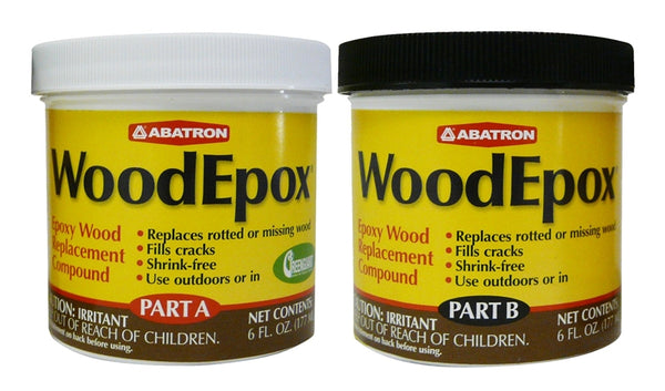 ABATRON WoodEpox WEAB6OR Wood Restoration System, Paste, Slight Ammonia, Tan/White, 12 oz