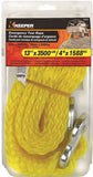 KEEPER 02855 Tow Rope, 5/8 in Dia, 13 ft L, Hook End, 6800 Working Load, Polypropylene