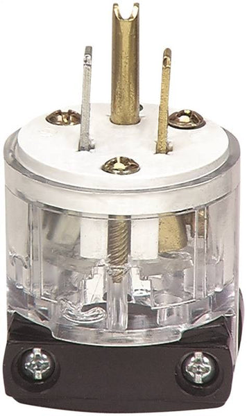 Eaton Wiring Devices WD8266 Electrical Plug, 2 -Pole, 15 A, 125 V, NEMA: NEMA 5-15, Clear