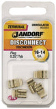 Jandorf 60884 Disconnect Terminal, 16 to 14 AWG Wire, Copper Contact