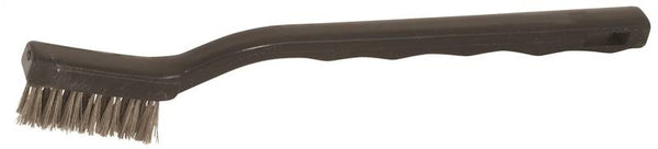 DQB 11353 Detail Brush, 1/2 in L Trim, Stainless Steel Bristle, 7-3/4 in OAL