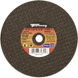 Forney 71845 Cut-Off Wheel, 4 in Dia, 1/8 in Thick, 3/8 in Arbor, 36 Grit, Medium, Aluminum Oxide Abrasive