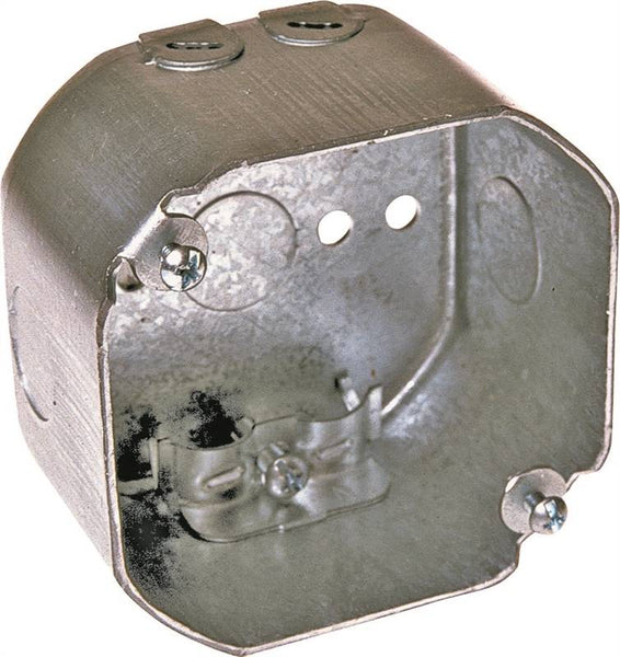 RACO 175 Octagonal Box, 4 in OAW, 2-1/8 in OAD, 4 in OAH, 3 -Knockout, Steel Housing Material, Gray