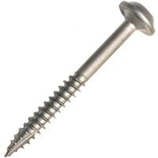 Kreg SML-C2-250 Pocket-Hole Screw, #8 Thread, 2 in L, Coarse Thread, Maxi-Loc Head, Square Drive, Carbon Steel, Zinc