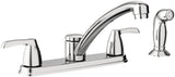 Moen Adler Series 87046 Kitchen Faucet, 1.5 gpm, 2-Faucet Handle, Stainless Steel, Chrome Plated, Deck Mounting