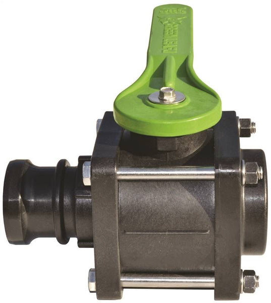 GREEN LEAF VF204FP Ball Valve, 2 x 2 in Connection, Female NPT x Male, 125 psi Pressure, Manual Actuator