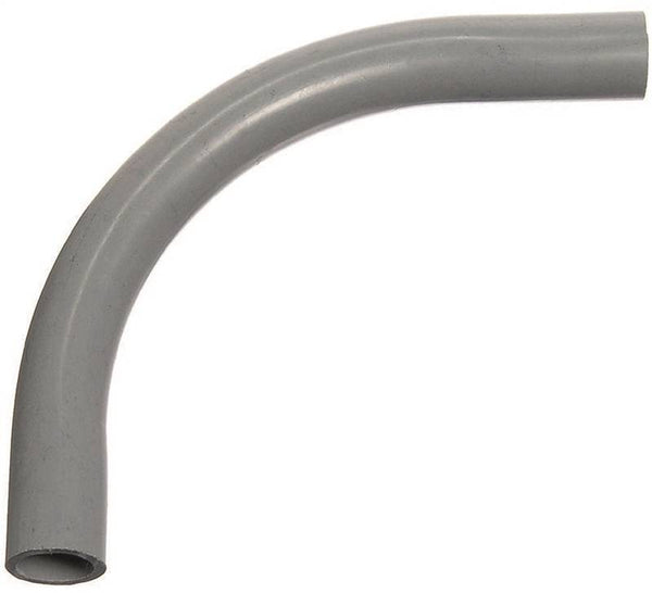 CANTEX 5133825 Conduit Elbow, 90 deg Angle, 1 in Plain, PVC, Gray