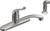 Moen Adler Series CA87530 Kitchen Faucet, 1.5 gpm, 1-Faucet Handle, Stainless Steel, Chrome Plated, Deck Mounting