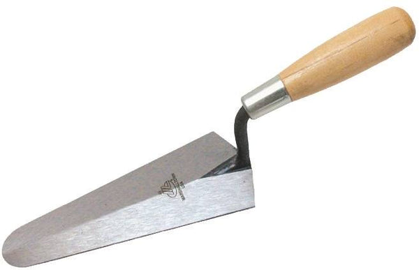 Marshalltown 48 Gauging Trowel, 7 in L Blade, 3-3/8 in W Blade, HCS Blade, Wood Handle