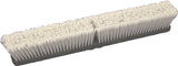 BIRDWELL 2025-12 Broom Head, Threaded, 3 in L Trim, Polypropylene/Polystyrene Bristle, Gray