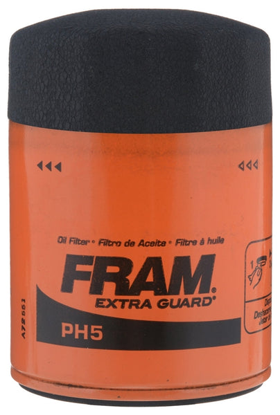 FRAM PH5 Full Flow Lube Oil Filter, 13/16-16 Connection, Threaded, Cellulose, Synthetic Glass Filter Media