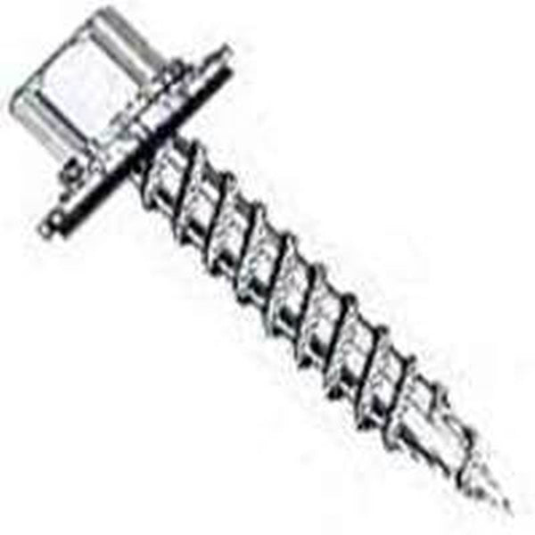 ProFIT 0278058 Post Frame Screw, #9 Thread, 1 in L, Coarse Thread, Hex Drive, Self-Piercing Point, Galvanized Steel