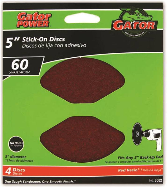 5IN 60GRIT PSA DISC 4PK