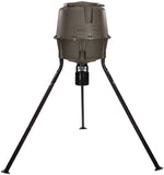 MOULTRIE Elite II Series MFG-13449 Tripod Deer Feeder, 6 V Battery, 200 lb Hopper, 6 Feed Times, 360 deg Feed Pattern