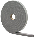 M-D 02279 Foam Tape, 1/2 in W, 17 ft L, 1/4 in Thick, PVC, Gray