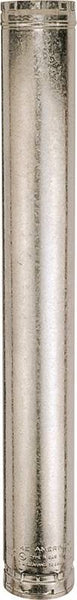 AmeriVent 6E18 Type B Gas Vent Pipe, 6 in OD, 18 in L, Galvanized Steel