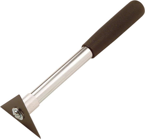 HYDE 10400 Molding Scraper, 2-3/4 in W Blade, Three-Edge Blade, HCS Blade, Foam Handle, Tubular Handle