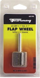 Forney 60190 Flap Wheel, 1 in Dia, 1 in Thick, 1/4 in Arbor, 60 Grit, Aluminum Oxide Abrasive