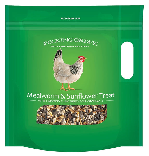 Pecking Order 009328 Mealworm/Sunflower Chicken Treat, 3 lb Bag