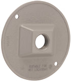 HUBBELL 5193-0 Cluster Cover, 4-1/8 in Dia, 4-1/8 in W, Round, Metal, Gray, Powder-Coated