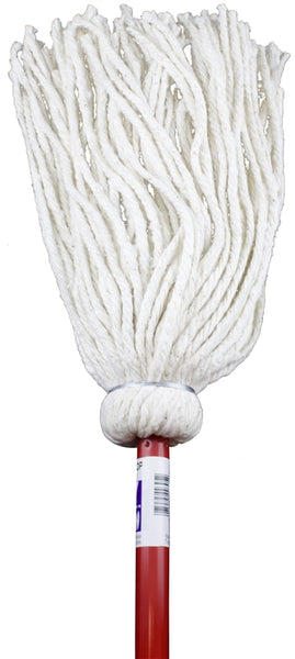 Zephyr ShineUp 11021L Deck Mop, 20 oz Headband, 54 in L, Cotton/Synthetic Mop Head, Metal Handle