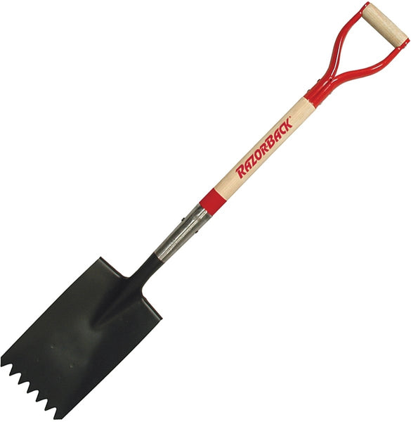 RAZOR-BACK 46142 Roofing Tool with Shingle Remover, Steel Blade, D-Shaped Handle, Hardwood Handle, 42 in OAL