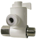 WATTS LFP-467CS Stop Valve, 1/4 x 3/8 x 3/8 in Connection, Compression, Plastic Body