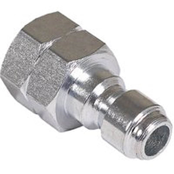 Mi-T-M AW-0017-0017 Adapter, 1/4 x 1/4 in Connection, Quick Connect Plug x FNPT, Stainless Steel, Plated