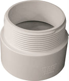 CANPLAS 192873 Pipe Adapter, 3 in, MNPT x Hub, PVC, White