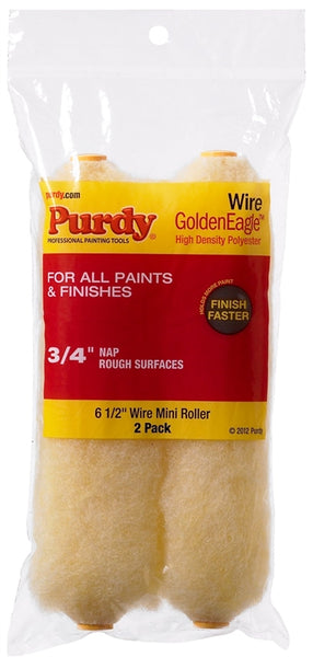 Purdy Golden Eagle 140605065 Roller Cover, 3/4 in Thick Nap, 6-1/2 in L, Polyester Cover