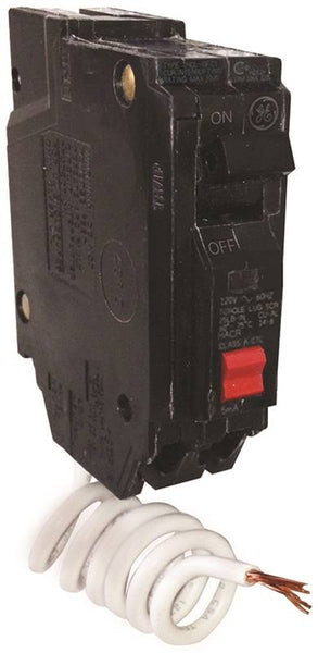 GE Industrial Solutions THQL1130GFTP Feeder Circuit Breaker, Thermal Magnetic, 30 A, 1 -Pole, 120 V, Plug Mounting